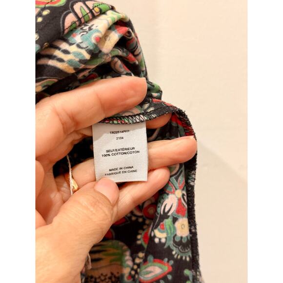 Derek Lam 10 Crosby Floral V-Neck Ruffle Trim Maxi Dress Black Multi Women's 10 - Picture 4 of 4